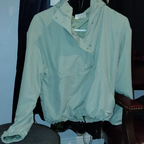 BearPaw Women's Light Gray Light Green Utility Jacket Ladies Hooded Waterproof - Picture 5 of 14